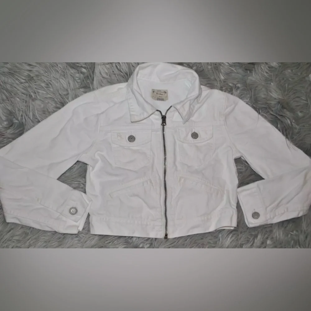 POLO RALPH LAUREN White Denim Jean Jacket M 10-12 Girls